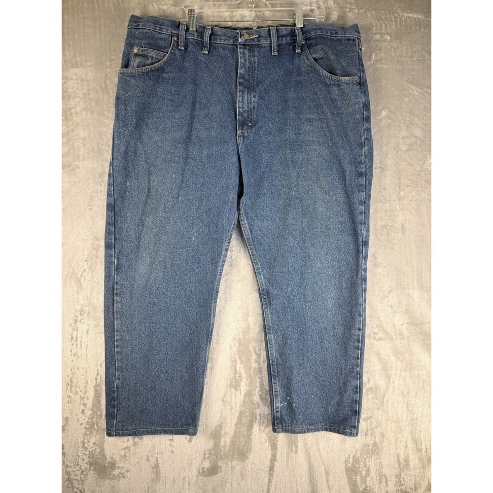 Wrangler Hero Authentic Jeans Mens 44x29 Relaxed Fit Blue Denim Pants